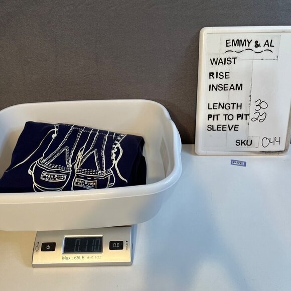 LL Bean Mens Long Sleeve Bean Boot Graphic Shirt Size L Tall Blue Outdoor GORP - Picture 10 of 10